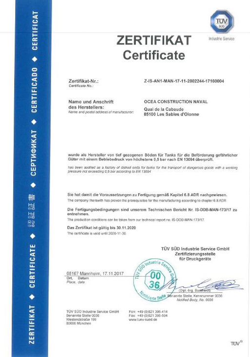 Certification OCEA