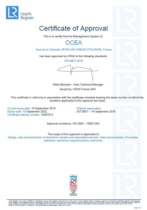 Certification OCEA