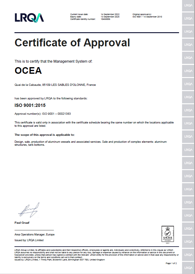 Certification OCEA